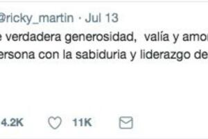 Ricky Martin, tuit renuncia Ricardo Rosselló