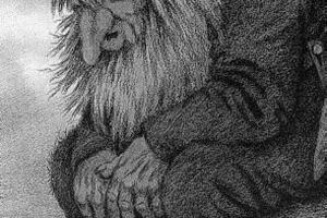 Dibujo del pintor noruego Theodor Kittelsen de un viejo trol de la montaña Grosby.jpg