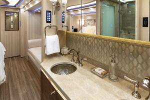 Justin Biebers' new touring motor home.