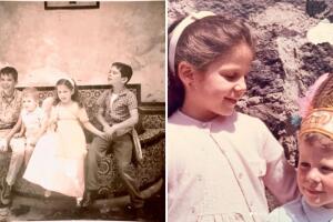 Rebecca Jones, de niña, y sus hermanos.jpg