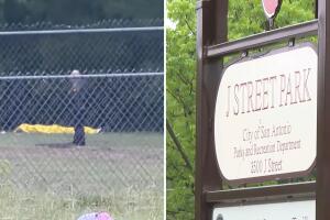 Salado Creek San Antonio hombre muerto árbol rescate inundaciones East Side J Street Park emergencia