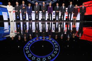 Democratic Presidential Candidates Participate In Fourth Debate In Ohio