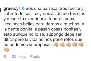 Dayanara Torres cancer greicy rendon mensaje