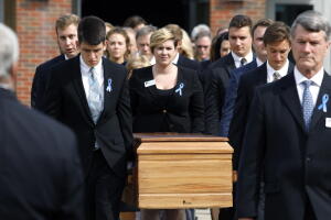 El funeral de Otto Warmbier, el joven que fue liberado en estado de coma por Corea del Norte y murió días después en EEUU.