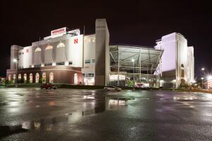 University of Nebraska Memorial Stadium at Night