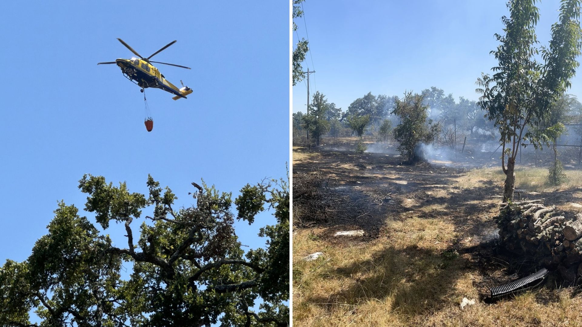 Un incendio forestal afecta 45 acres de una zona de área verde en Buda