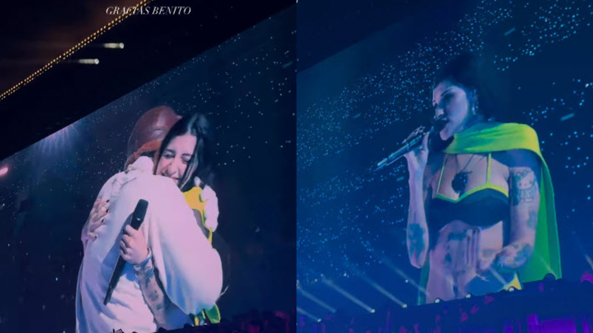 Bad Bunny y Cazzu se reencuentran y cantan 'Loca': la invita a su concierto  y esto fue lo que pasó | Univision Famosos | Univision