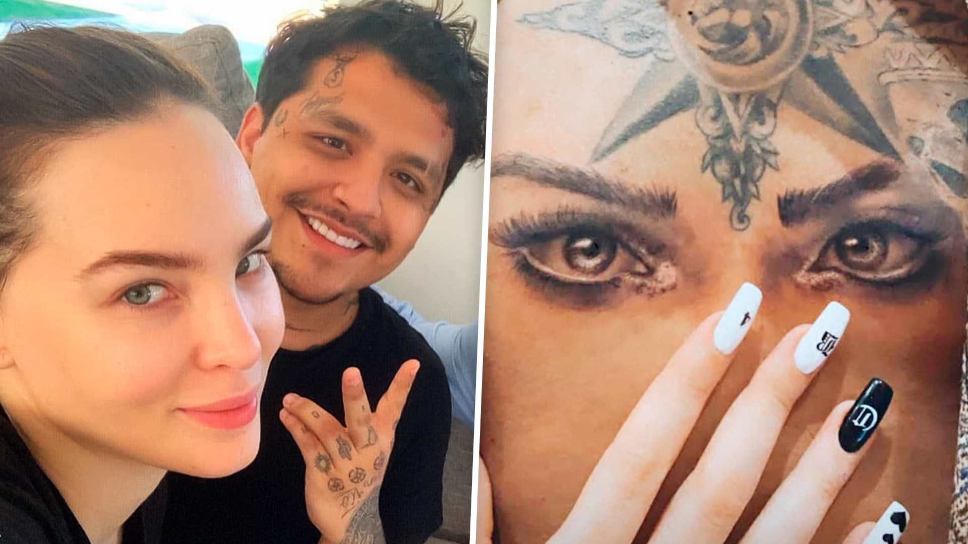 cuántos tatuajes tiene christian nodal en honor a belinda y qué